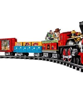 Toy Character Red & Blue Kids Train Set with Interactive Cars